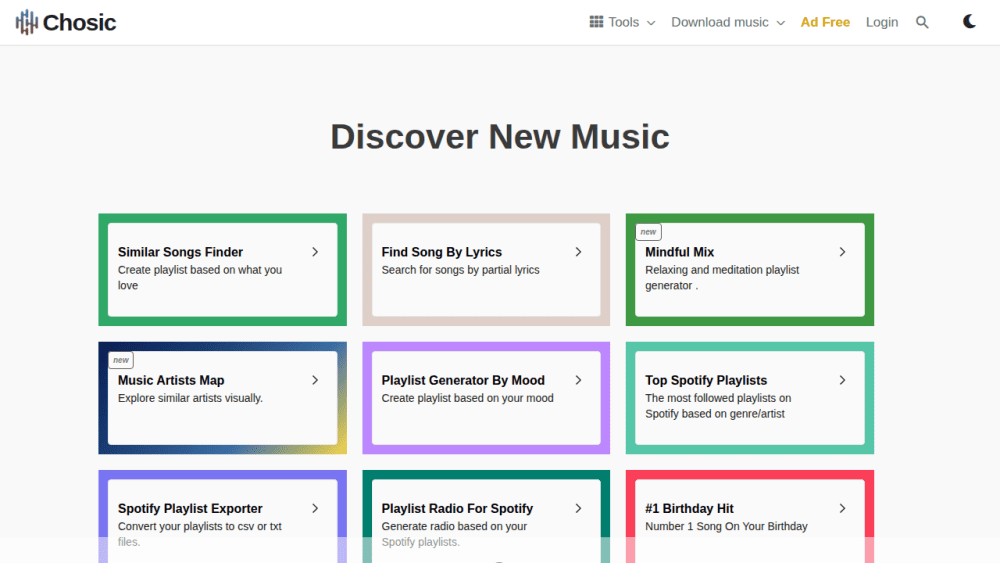Discover New Music - Chosic