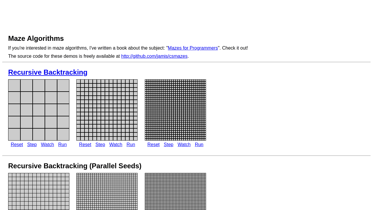 Maze Algorithms