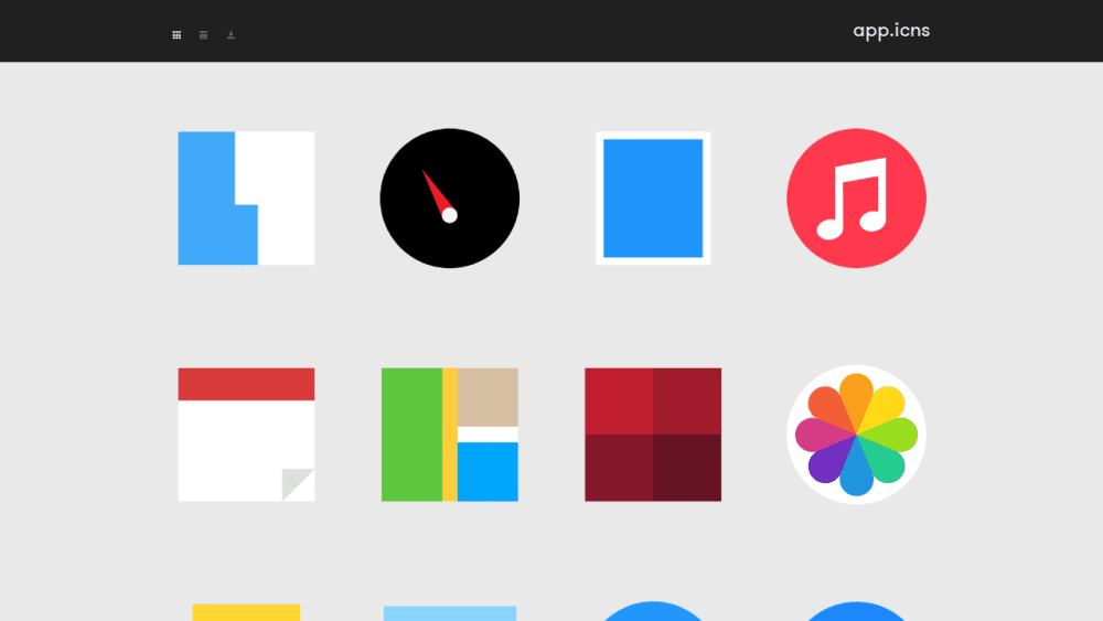 app.icns ii — minimal geometric icons