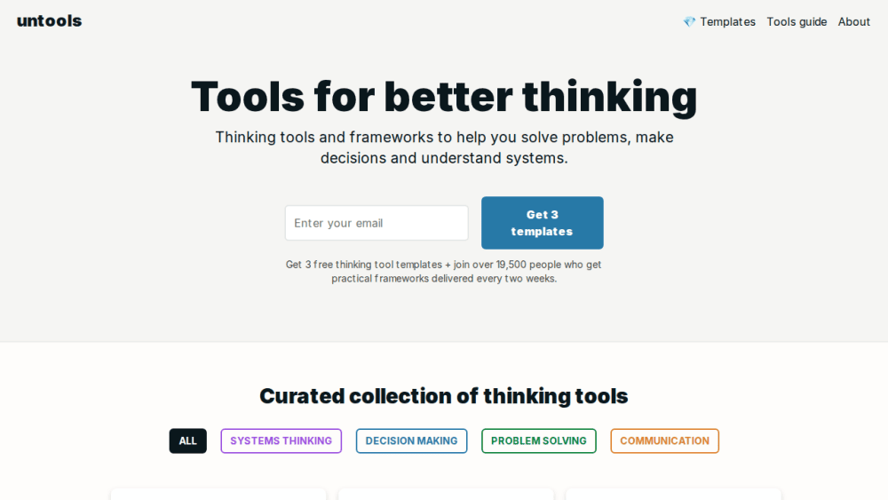 untools - Tools for better thinking