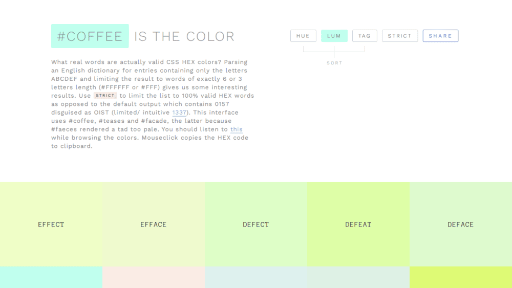 #c0ffee is the color