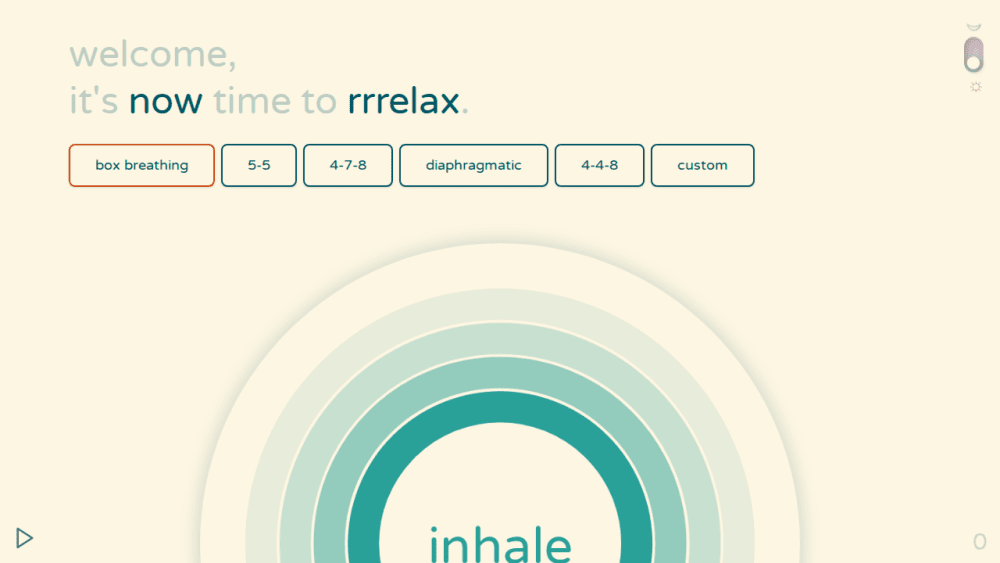 rrrelax: the online app that helps you take slow deep breaths