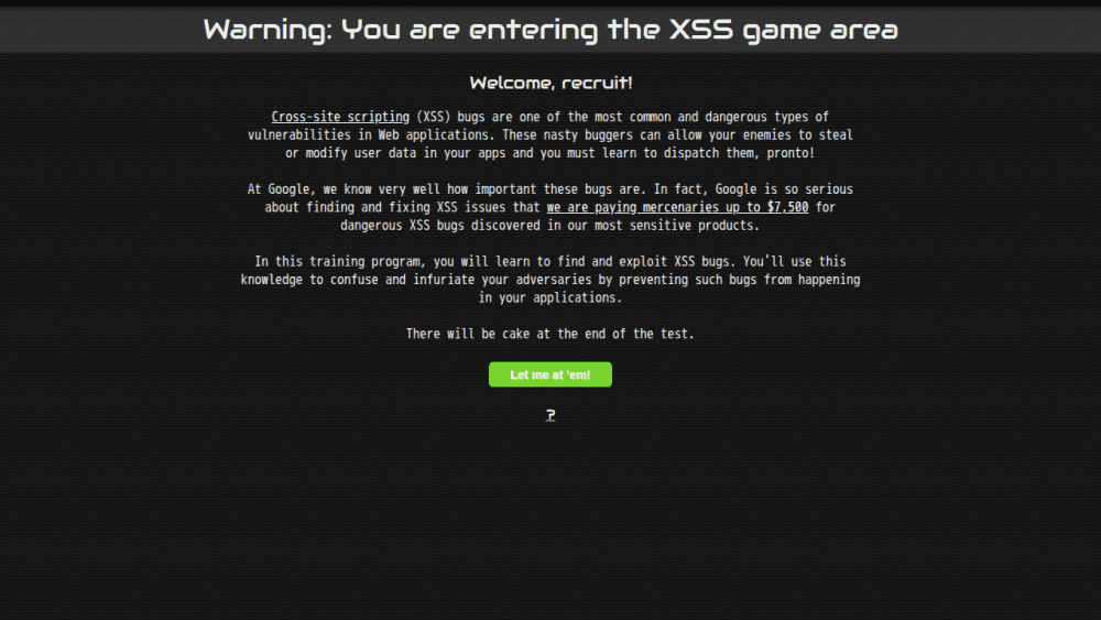 XSS game