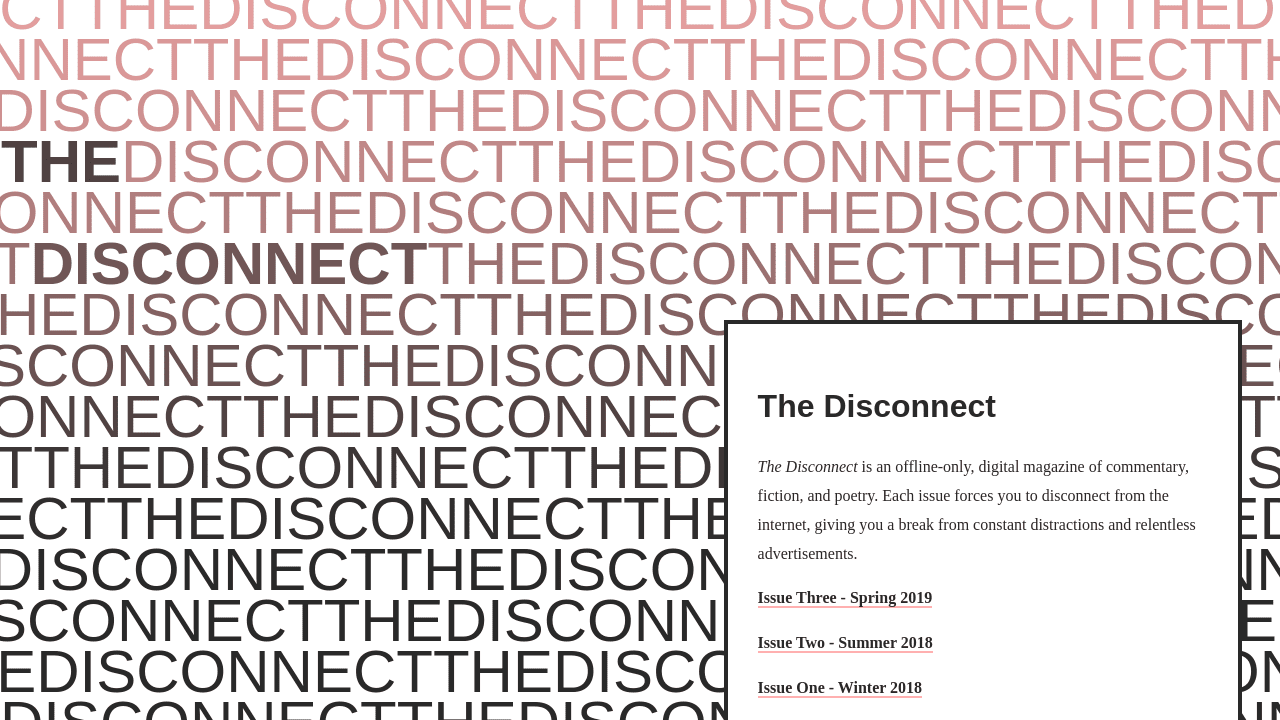 The Disconnect