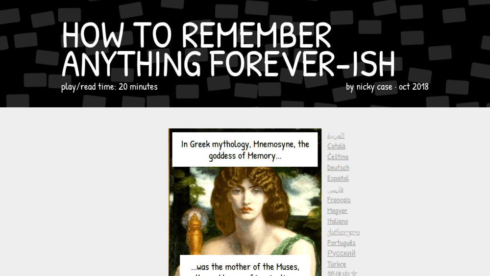 How To Remember Anything Forever-ish