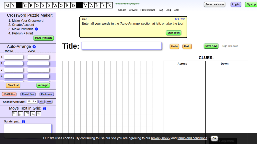 Create Your Own Crossword -- Best Crossword Puzzle Maker