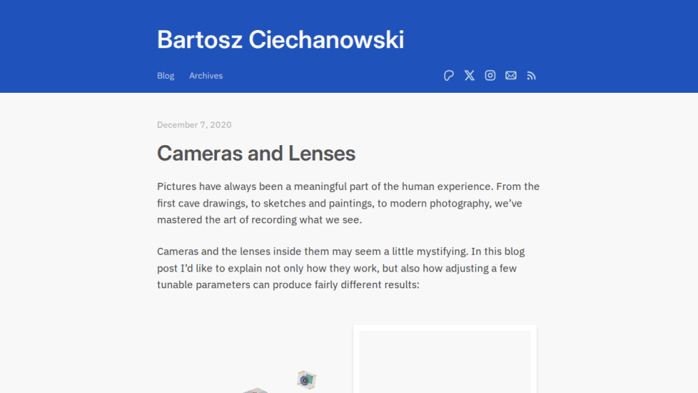 Cameras and Lenses – Bartosz Ciechanowski