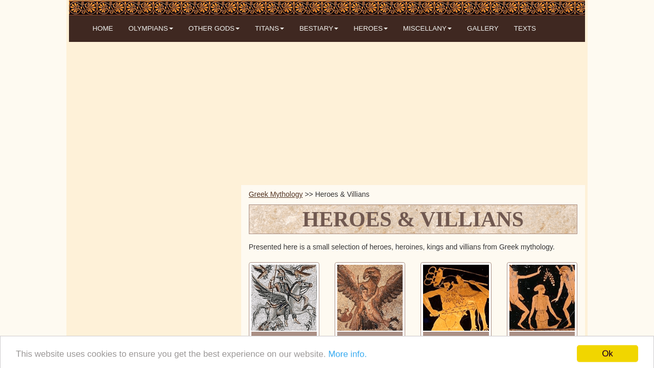 Heroes, Kings & Villians | Theoi Greek Mythology