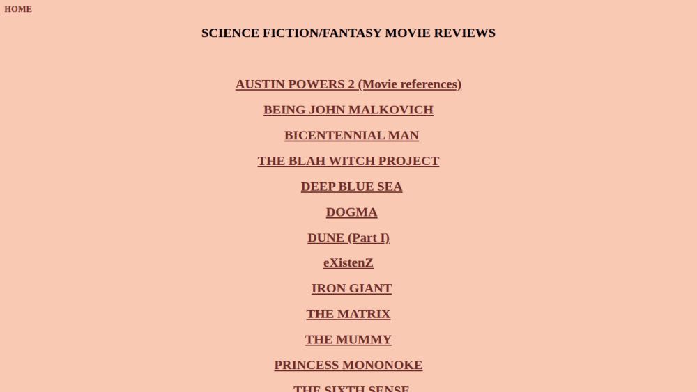 Science Fiction Movie Reviews