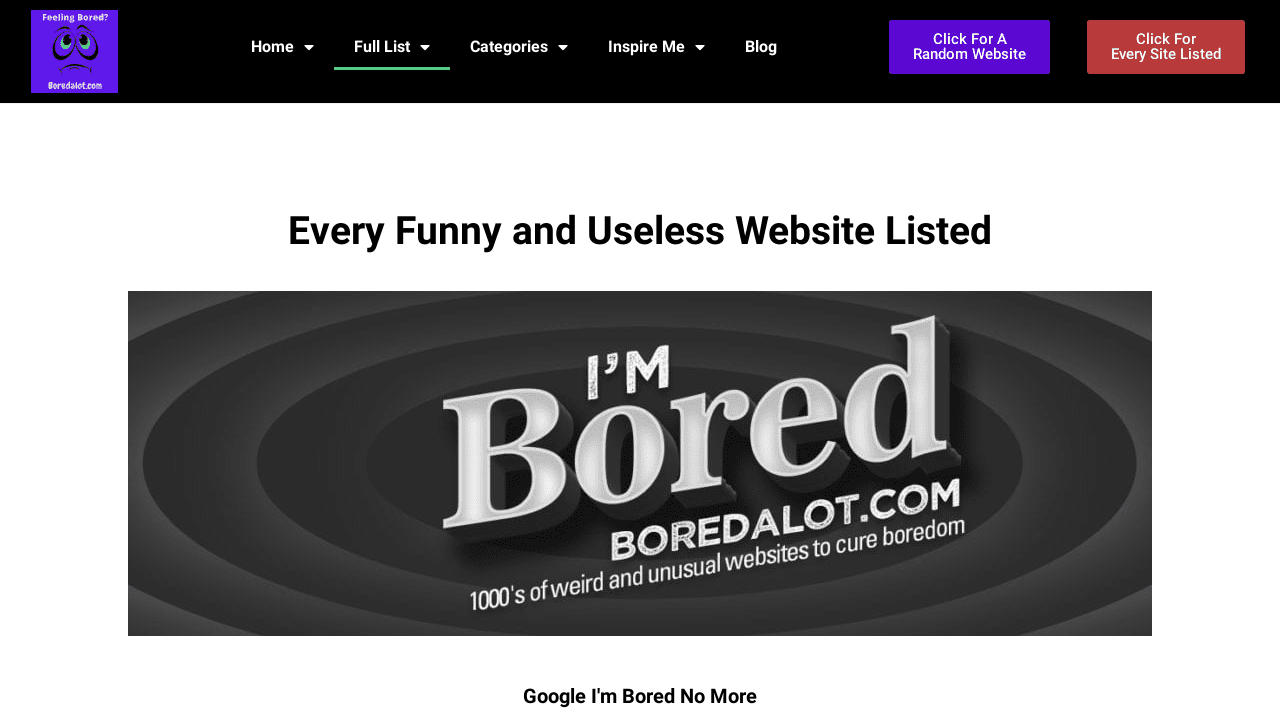 1000s Of Boredom Websites | BORED A LOT