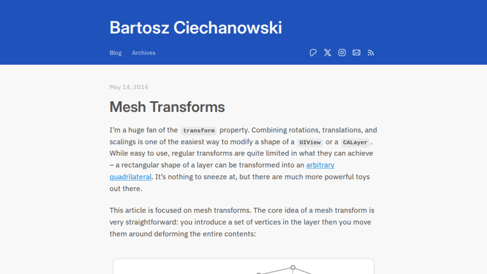 Mesh Transforms – Bartosz Ciechanowski