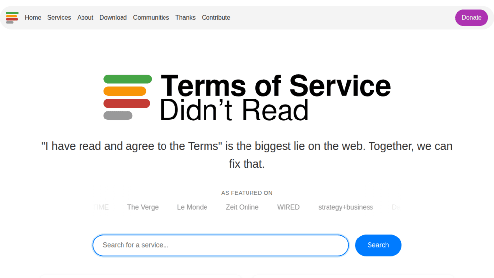 Terms of Service; Didn't Read