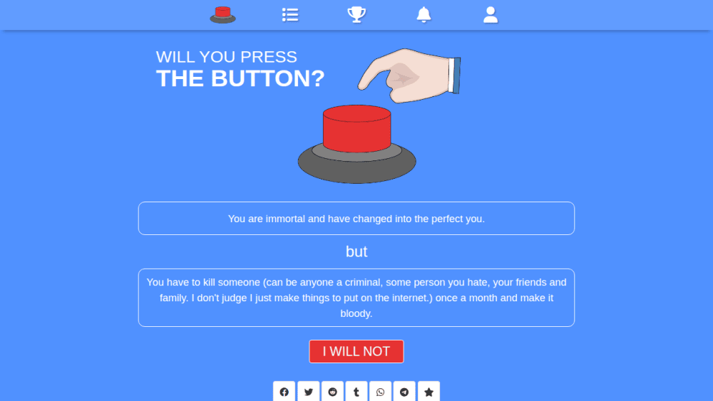 Will You Press The Button?