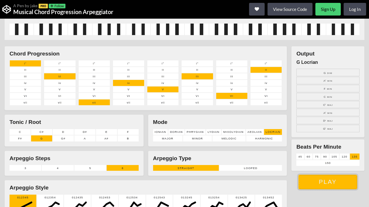 CodePen - Musical Chord Progression Arpeggiator