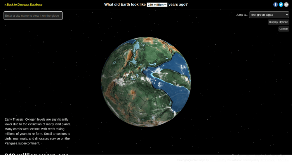 Ancient Earth globe