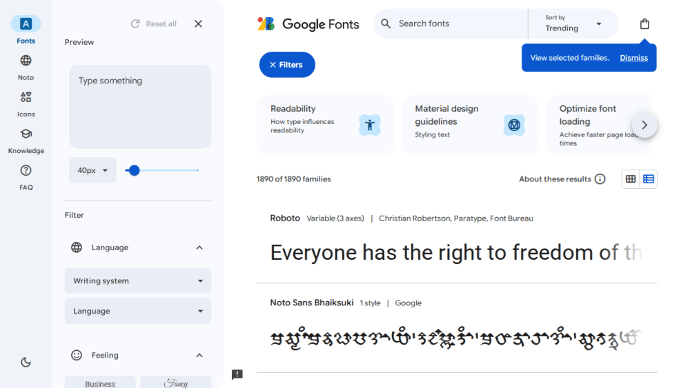 Google Fonts