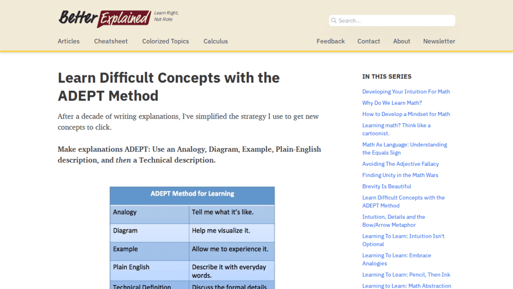 Learn Difficult Concepts with the ADEPT Method – BetterExplained