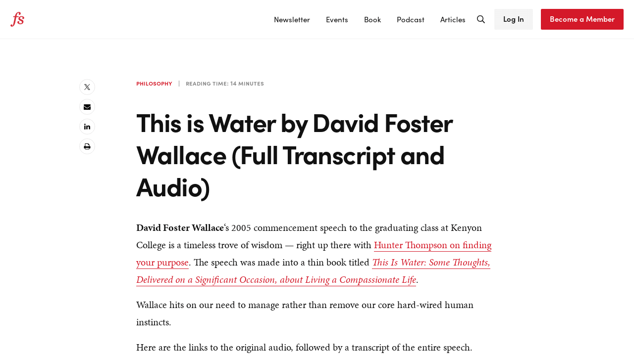 This is Water by David Foster Wallace (Full Transcript and Audio)