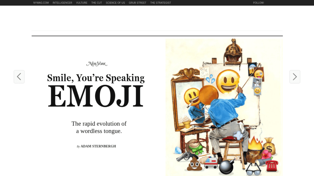 The Rapid Evolution of Emoji, a Wordless Tongue -- NYMag