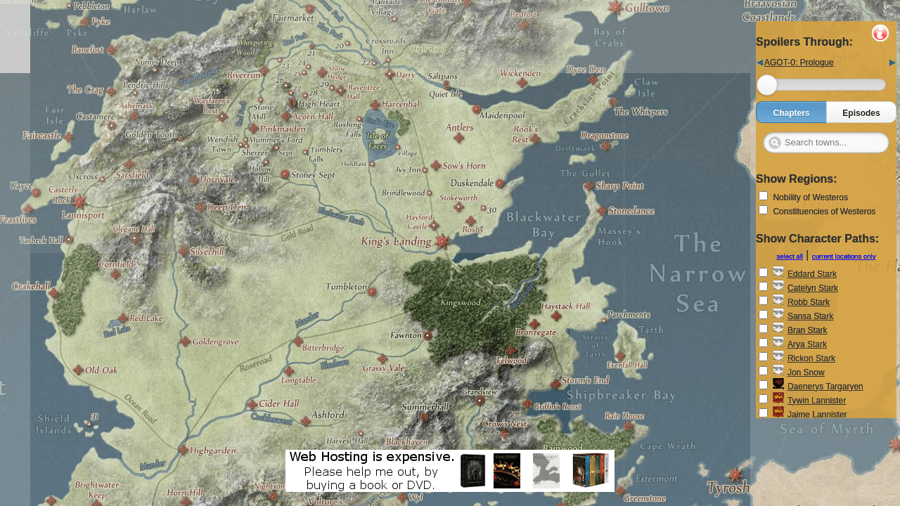 Interactive Game of Thrones Map