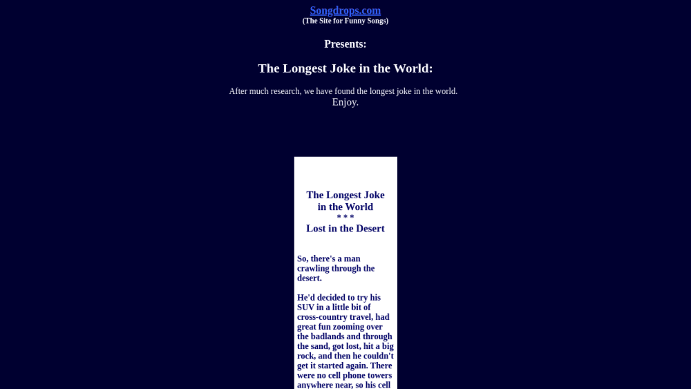 The Longest Joke in the World