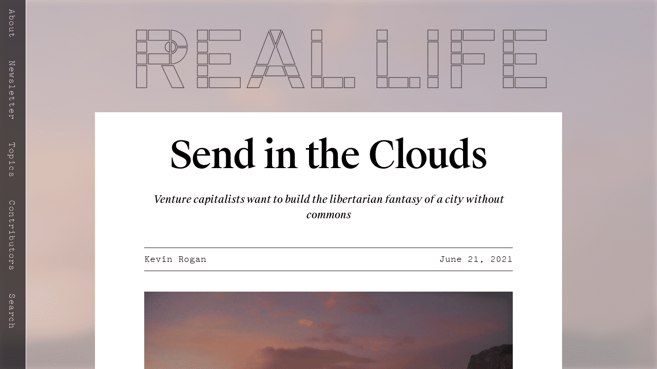 Send in the Clouds — Real Life