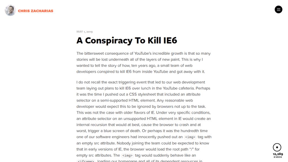A Conspiracy To Kill IE6
