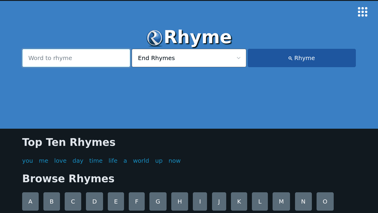 Rhymer | Rhyme Words at Rhymer.com