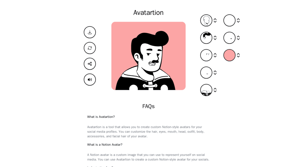 Avatartion - Create Your Notion-Style Avatar