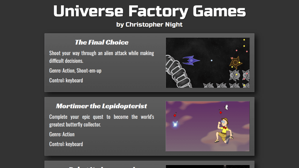 Universe Factory Games