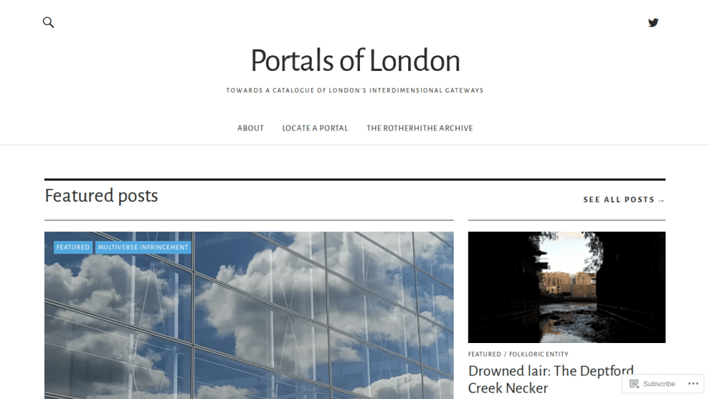 Portals of London – Towards a catalogue of London’s interdimensional gateways