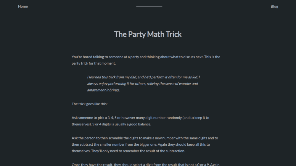 The Party Math Trick