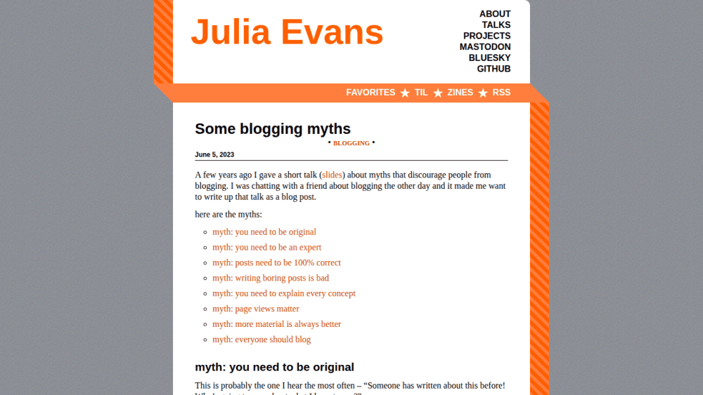 Some blogging myths