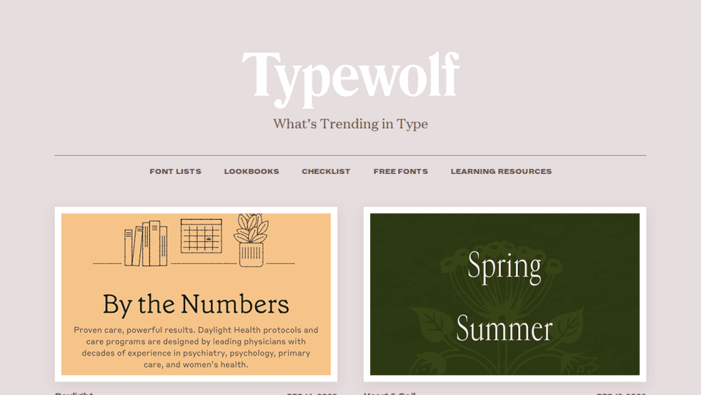 What’s Trending in Type · Typewolf