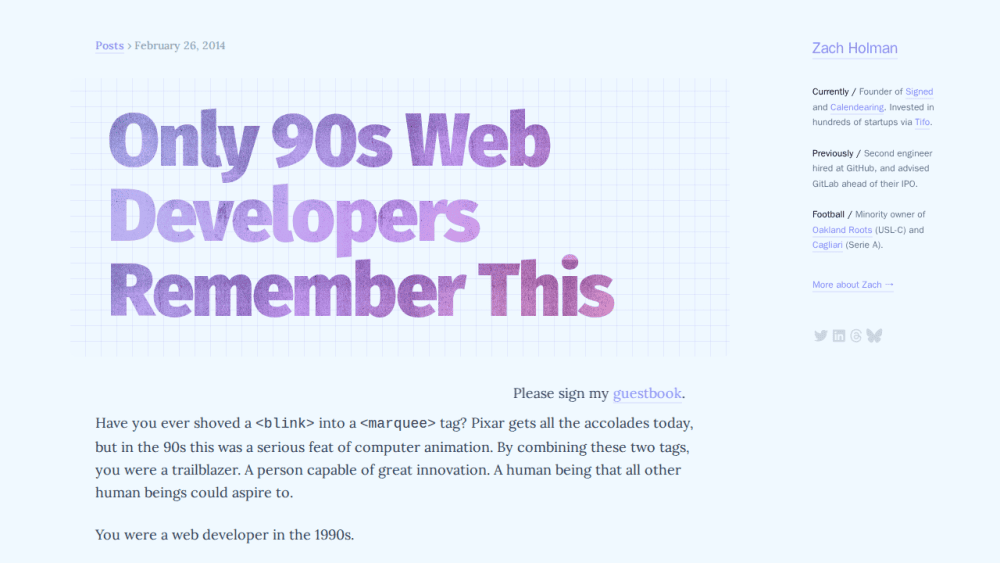 Only 90s Web Developers Remember This