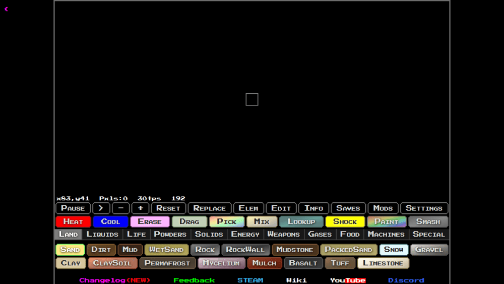 Sandboxels - Experiment with Pixels