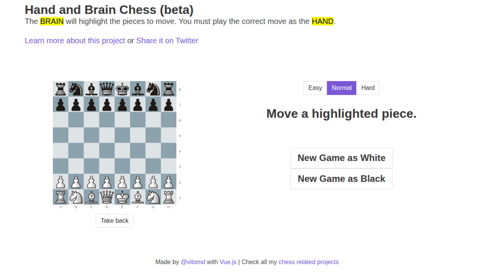 Hand and brain chess