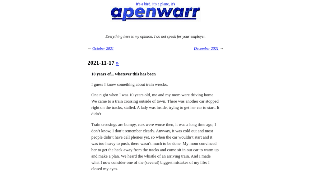 10 years of... whatever this has been - apenwarr