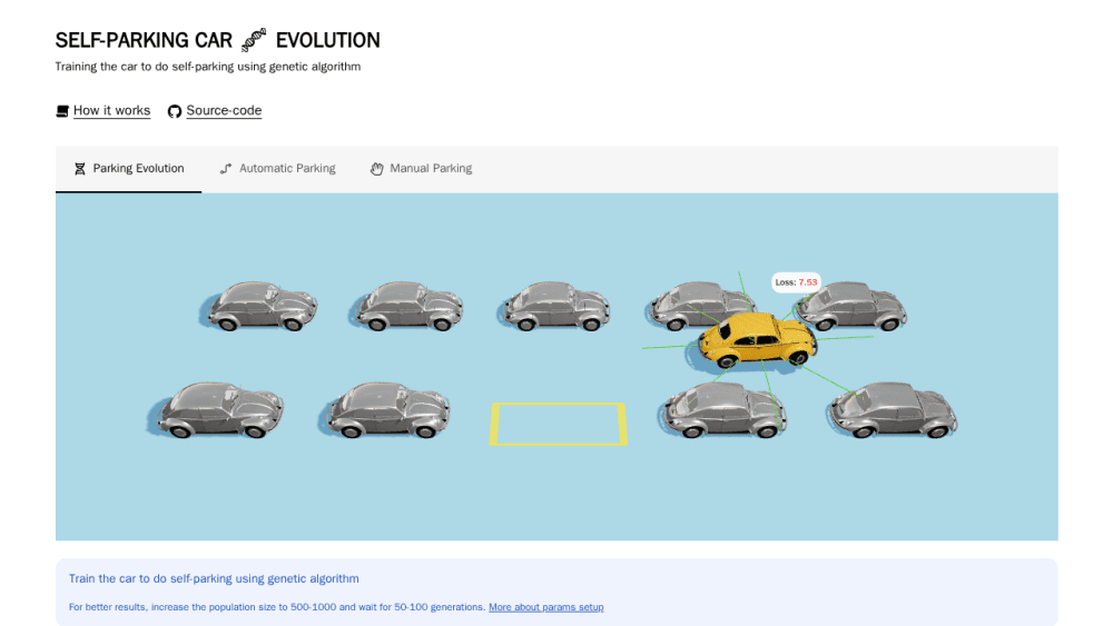 Self-Parking Car Evolution
