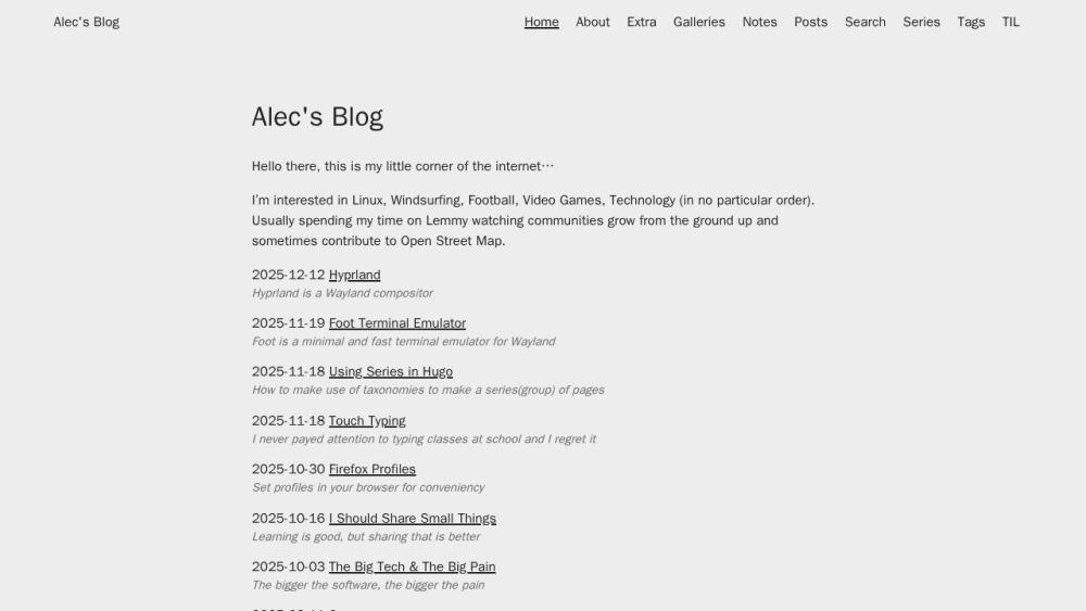 Alec's Blog