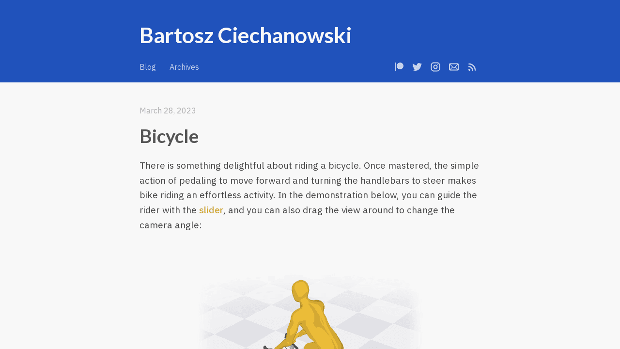 Bicycle – Bartosz Ciechanowski