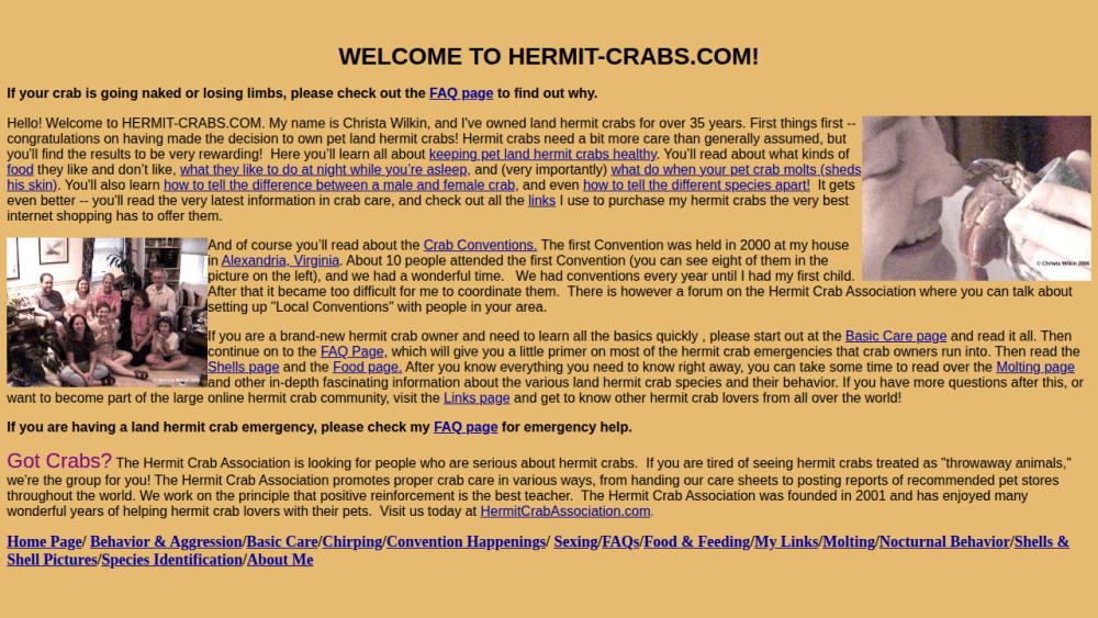 HERMIT-CRABS.COM. Your hermit crab care headquarters!