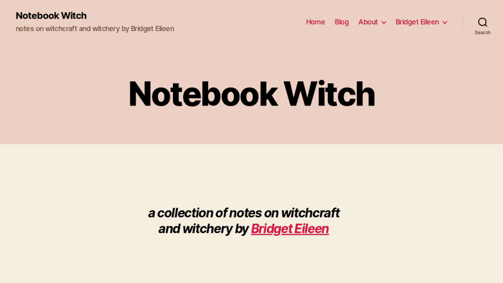Notebook Witch – notes on witchcraft and witchery by Bridget Eileen