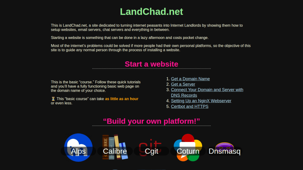 Chad's Guide to Starting Your Own Website – LandChad.net