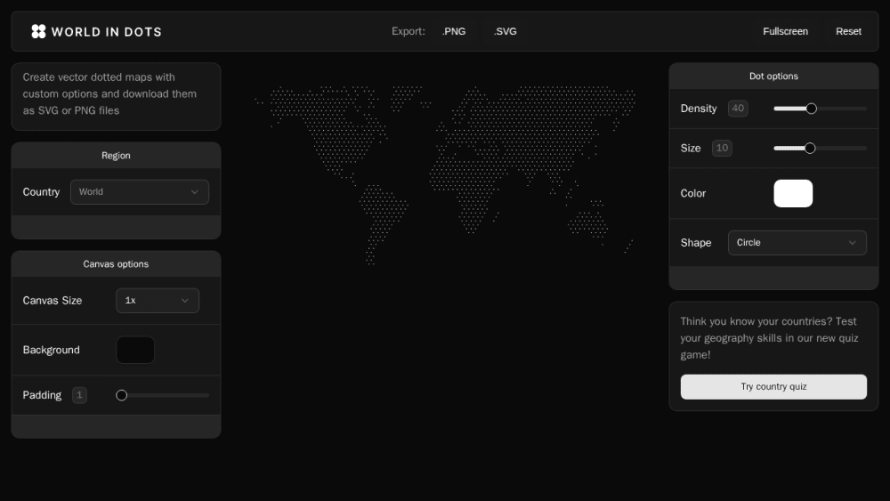 World in Dots | Dotted Maps Generator