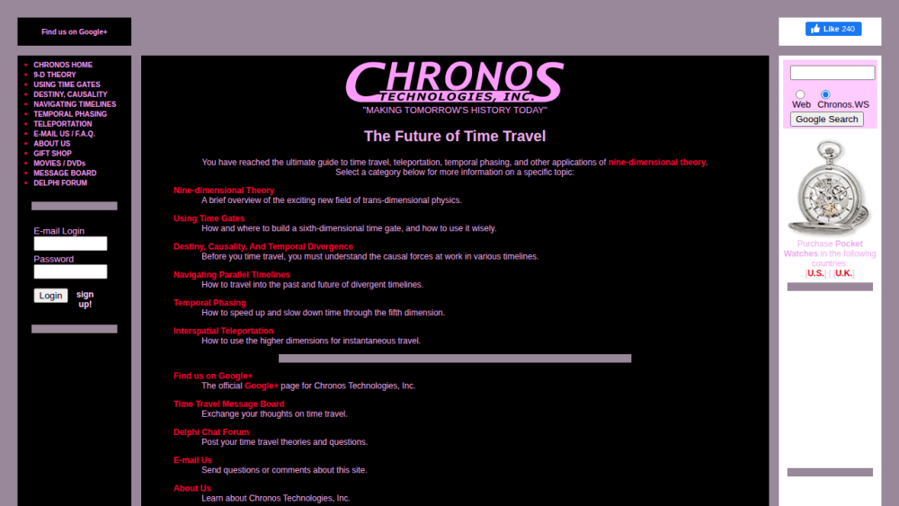 Chronos: The Future of Time Travel