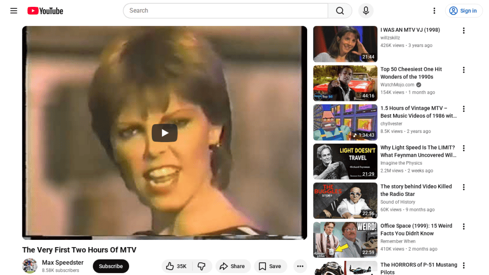 The Very First Two Hours Of MTV - YouTube