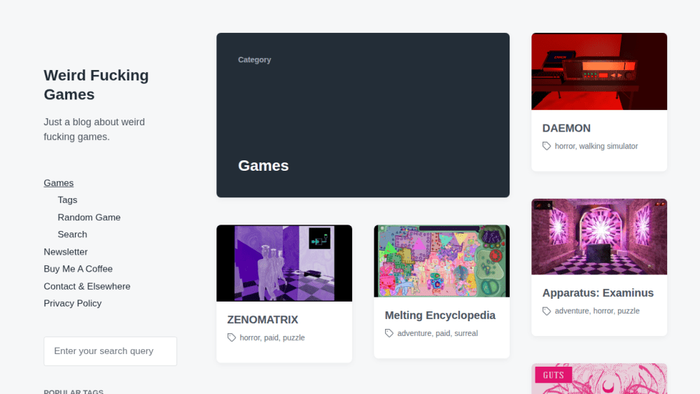 Games Archives - Weird Fucking Games