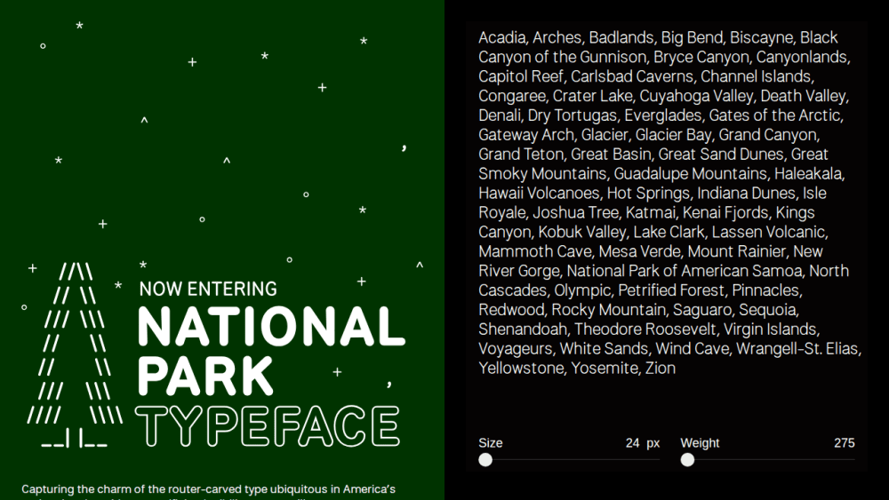 National Park Typeface