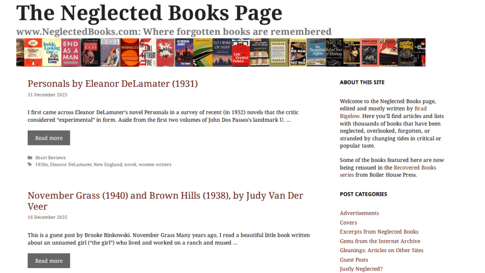 The Neglected Books Page